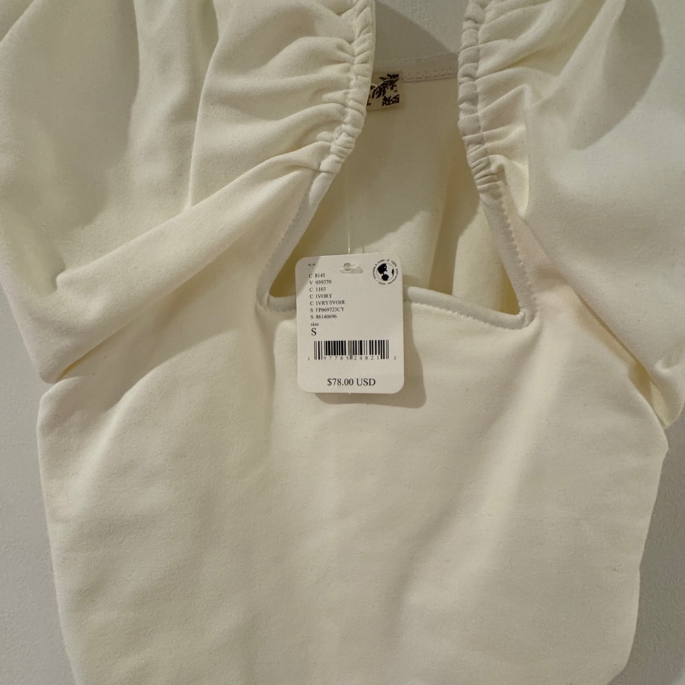 NWT Free People Double Take Bodysuit Ivory - Picture 5 of 5